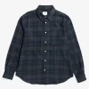 SHIRTING^Norse Projects Algot Relaxed Wool Check Shirt Dark Navy