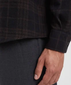SHIRTING^Norse Projects Algot Relaxed Wool Check Shirt Espresso