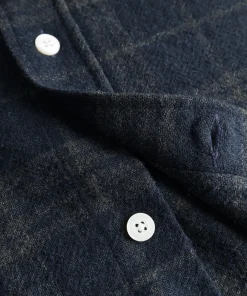 SHIRTING^Norse Projects Algot Relaxed Wool Check Shirt Dark Navy