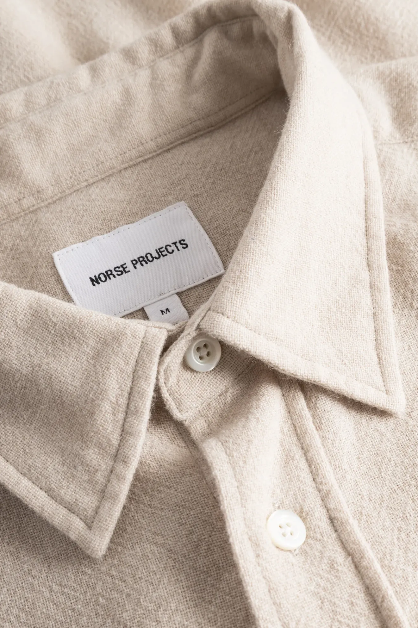SHIRTING^Norse Projects Algot Relaxed Wool Shirt Ecru