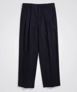 TROUSERS^Norse Projects Benn Relaxed Pleated Trouser Dark Navy