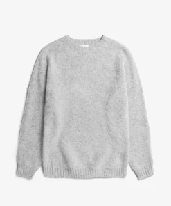 KNITWEAR^Norse Projects Birnir Brushed Lambswool Light Grey Melange