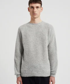 KNITWEAR^Norse Projects Birnir Brushed Lambswool Light Grey Melange