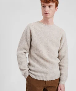 KNITWEAR^Norse Projects Birnir Brushed Lambswool Oatmeal