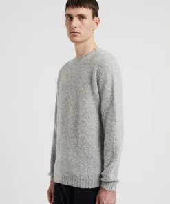 KNITWEAR^Norse Projects Birnir Brushed Lambswool Light Grey Melange