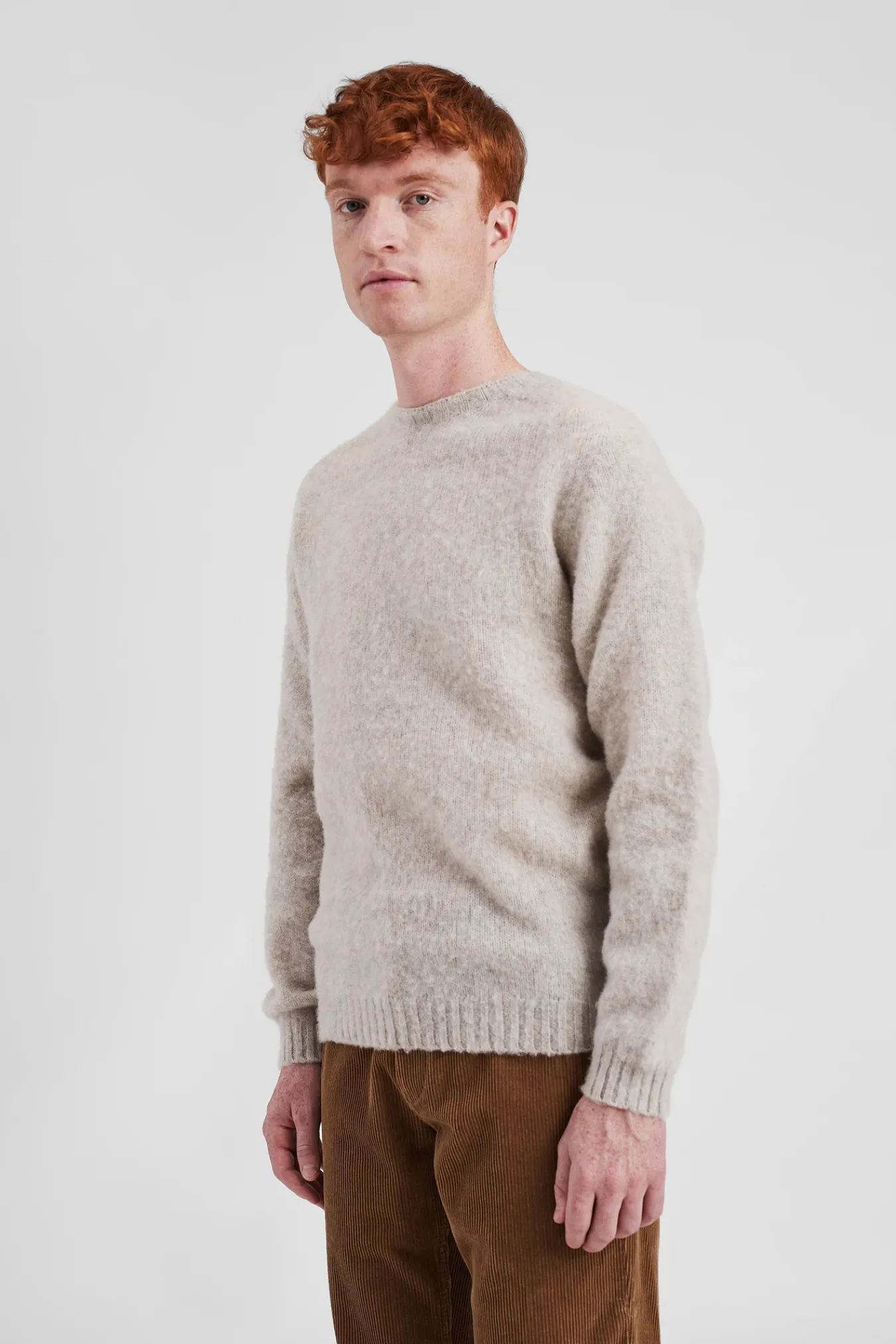 KNITWEAR^Norse Projects Birnir Brushed Lambswool Oatmeal