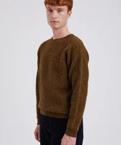 KNITWEAR^Norse Projects Birnir Brushed Lambswool Dark Olive