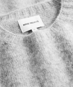 KNITWEAR^Norse Projects Birnir Brushed Lambswool Light Grey Melange