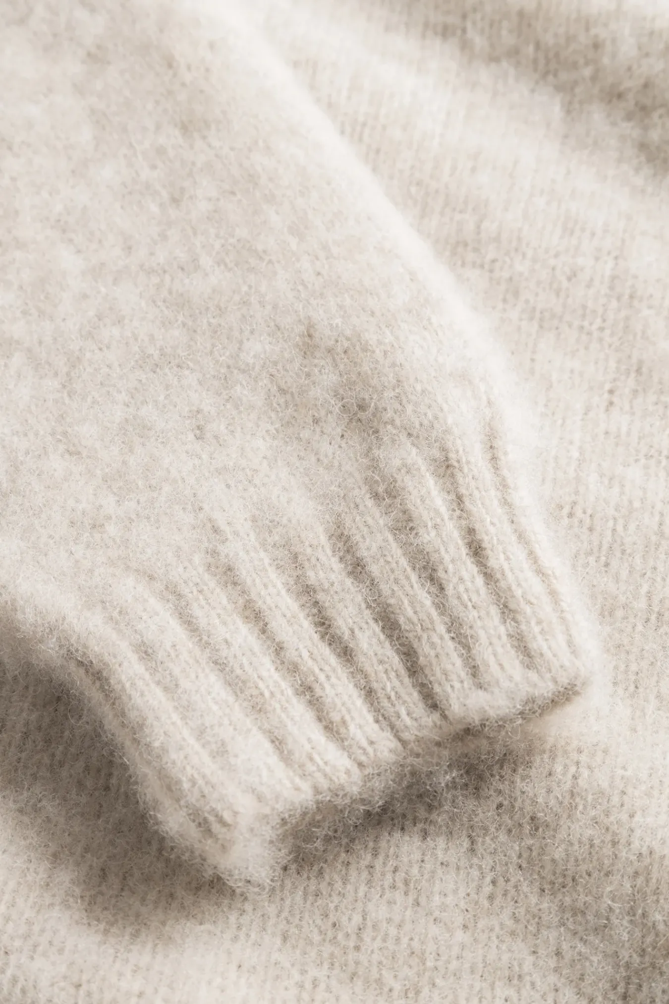 KNITWEAR^Norse Projects Birnir Brushed Lambswool Oatmeal