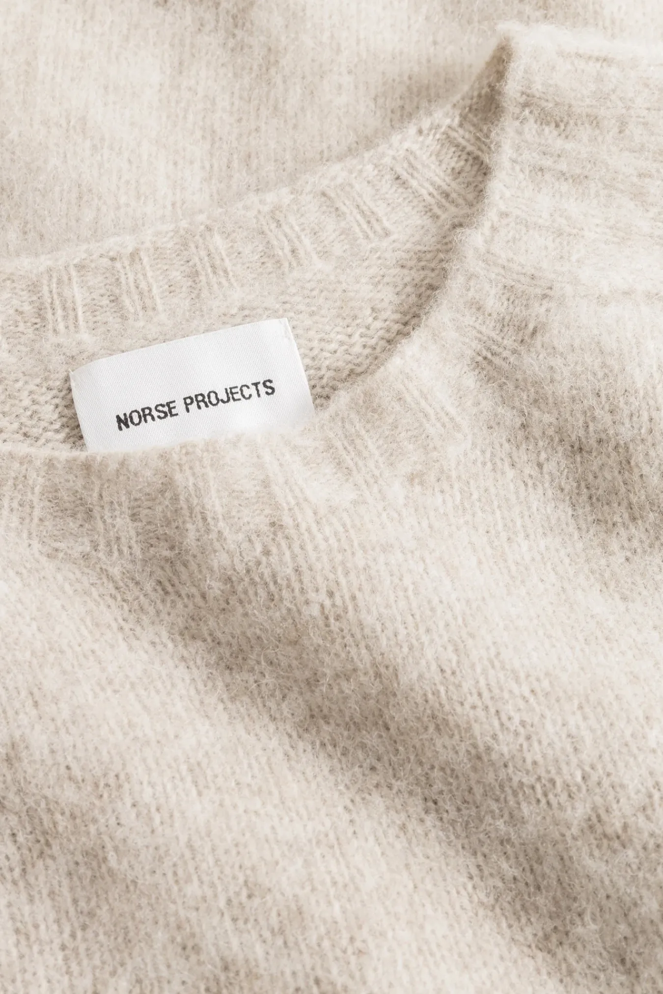 KNITWEAR^Norse Projects Birnir Brushed Lambswool Oatmeal