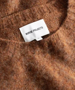 KNITWEAR^Norse Projects Birnir Brushed Lambswool Burnt Orange