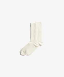 ACCESSORIES^Norse Projects Bjarki Cashmere Wool Blend Rib Sock Ecru