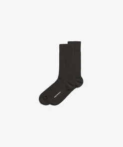 ACCESSORIES^Norse Projects Bjarki Cashmere Wool Blend Rib Sock Espresso