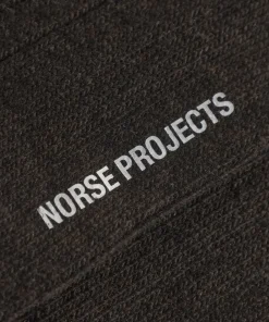 ACCESSORIES^Norse Projects Bjarki Cashmere Wool Blend Rib Sock Espresso