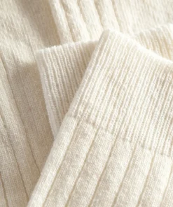 ACCESSORIES^Norse Projects Bjarki Cashmere Wool Blend Rib Sock Ecru