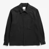 SHIRTING^Norse Projects Carsten Cotton Wool LS Shirt Black