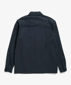 SHIRTING^Norse Projects Carsten Cotton Wool LS Shirt Dark Navy