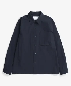 SHIRTING^Norse Projects Carsten Travel Light Shirt LS Dark Navy