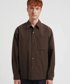 SHIRTING^Norse Projects Carsten Travel Light Shirt LS Espresso