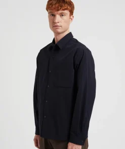 SHIRTING^Norse Projects Carsten Travel Light Shirt LS Dark Navy