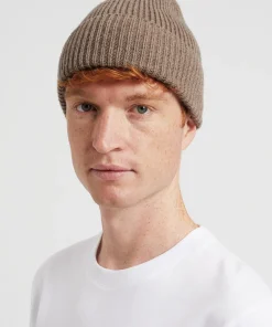 BEANIES^Norse Projects Cashmere Rib Beanie Taupe