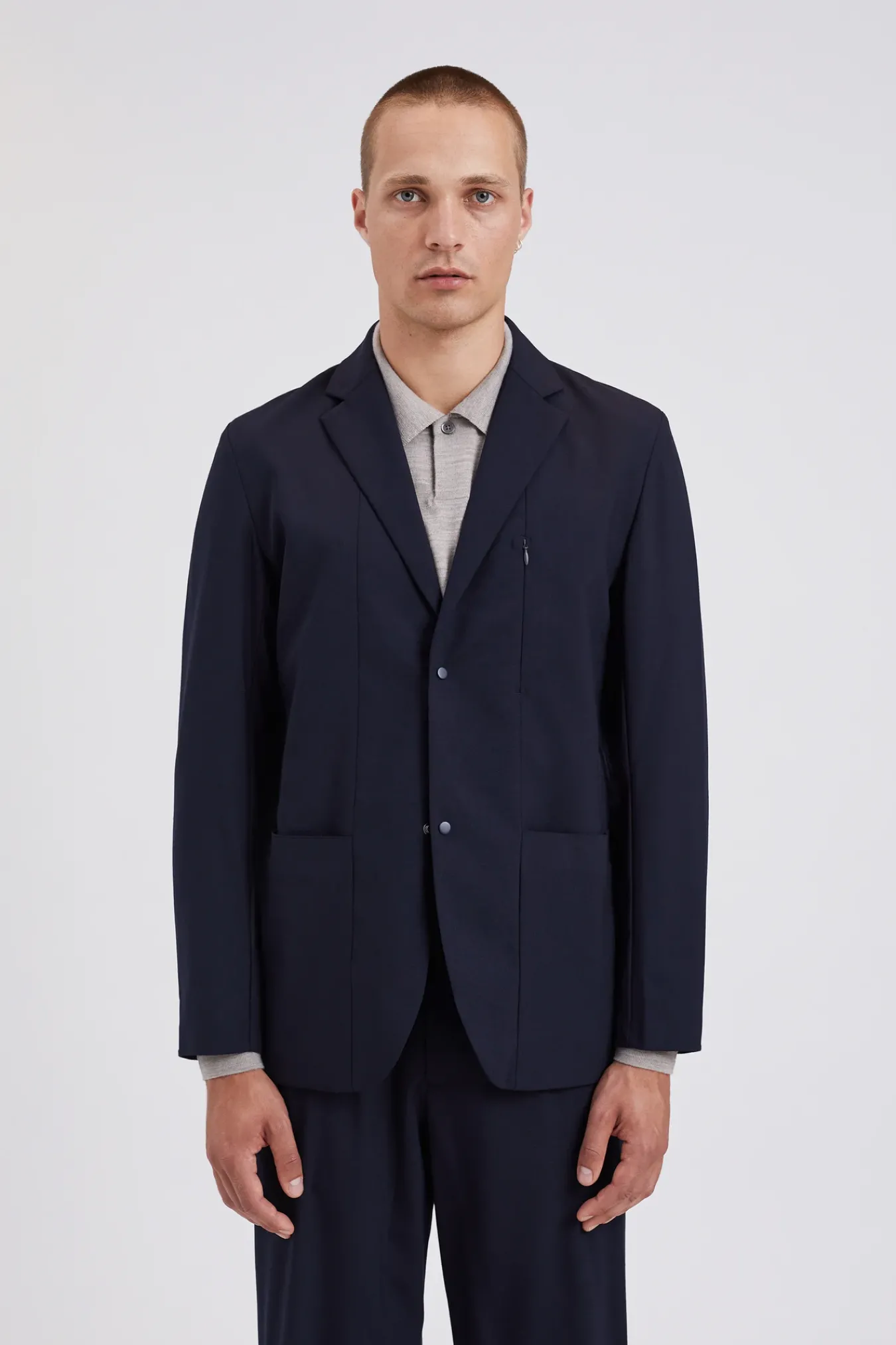 OVERSHIRTS | OUTERWEAR^Norse Projects Emil Cordura Tech Wool Blazer Dark Navy