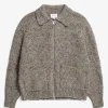 KNITWEAR^Norse Projects Erik Donegal Diamond Jacket Grey Melange