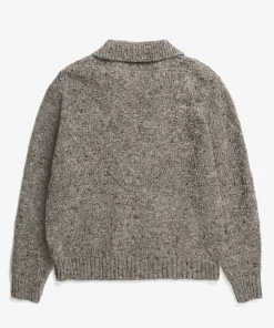 KNITWEAR^Norse Projects Erik Donegal Diamond Jacket Grey Melange