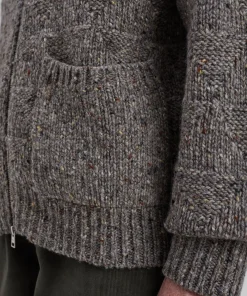 KNITWEAR^Norse Projects Erik Donegal Diamond Jacket Grey Melange