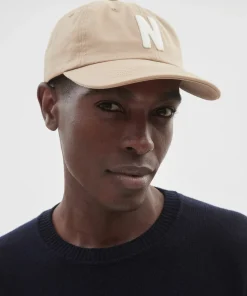 CAPS^Norse Projects Felt N Twill Sports Cap Utility Khaki