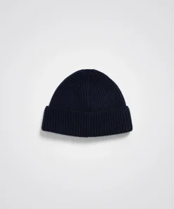 BEANIES^Norse Projects Fine Merino Rib Beanie Dark Navy