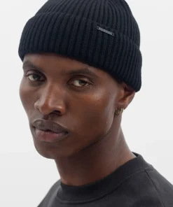 BEANIES^Norse Projects Fine Merino Rib Beanie Black