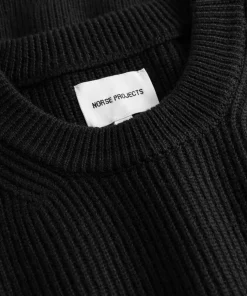 KNITWEAR^Norse Projects Fine Merino Rib Crewneck Black