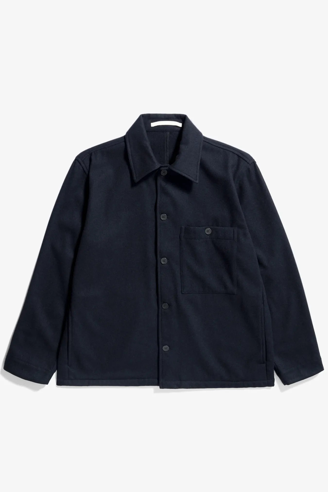 OVERSHIRTS^Norse Projects Folke Wool Overshirt Dark Navy