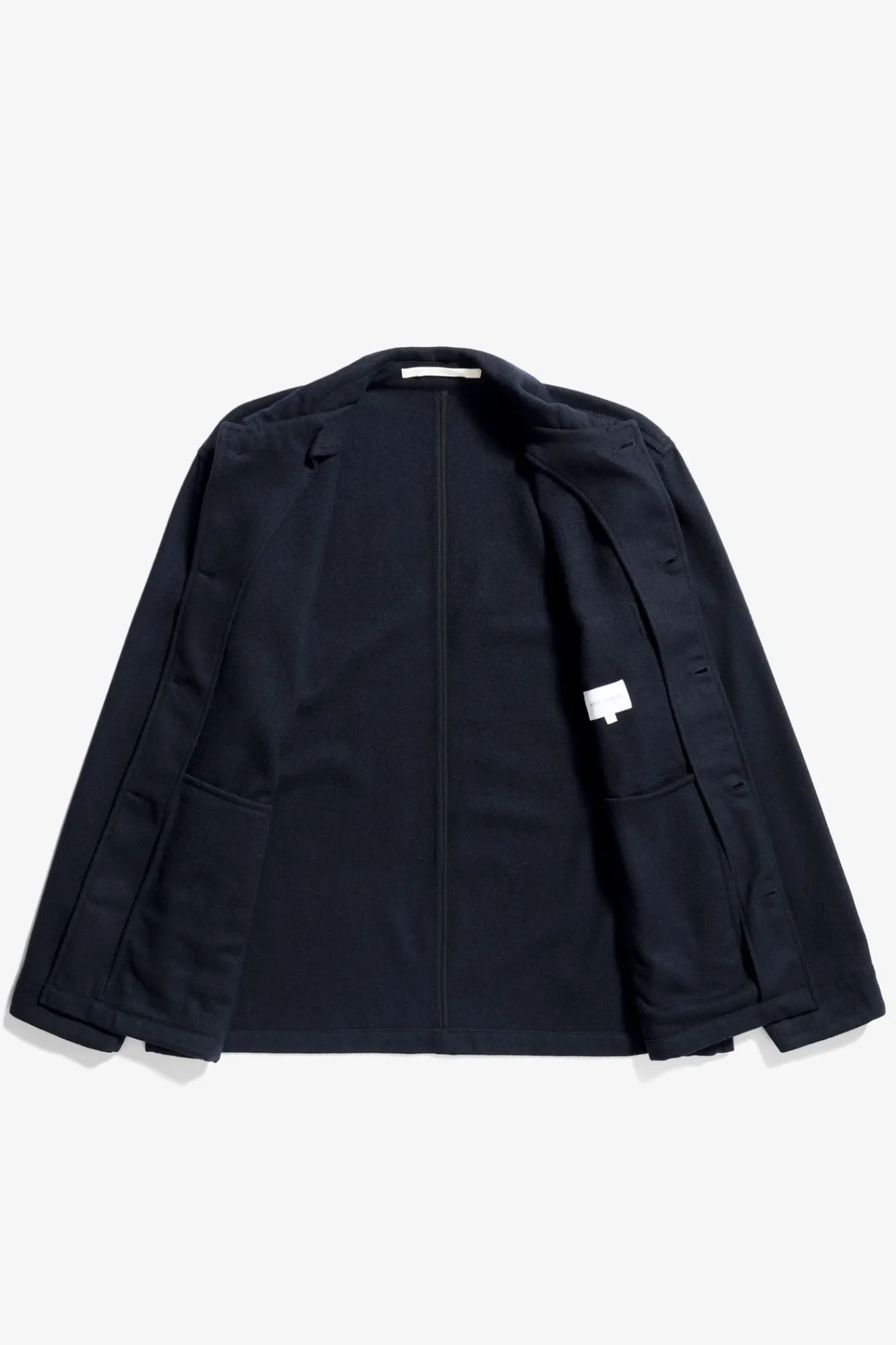 OVERSHIRTS^Norse Projects Folke Wool Overshirt Dark Navy
