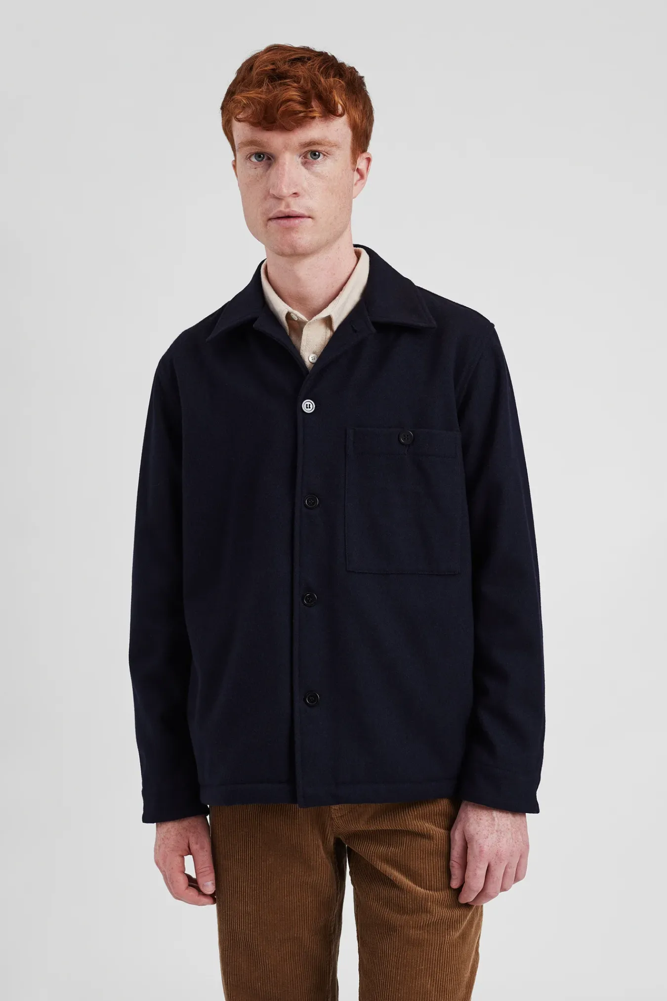 OVERSHIRTS^Norse Projects Folke Wool Overshirt Dark Navy