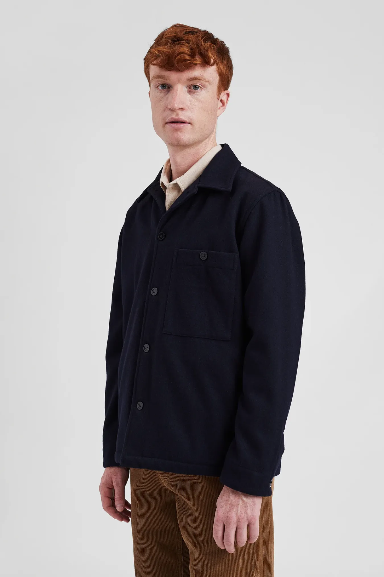OVERSHIRTS^Norse Projects Folke Wool Overshirt Dark Navy