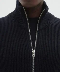 KNITWEAR^Norse Projects Hagen Cotton Wool Jacket Dark Navy