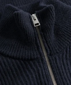 KNITWEAR^Norse Projects Hagen Cotton Wool Jacket Dark Navy