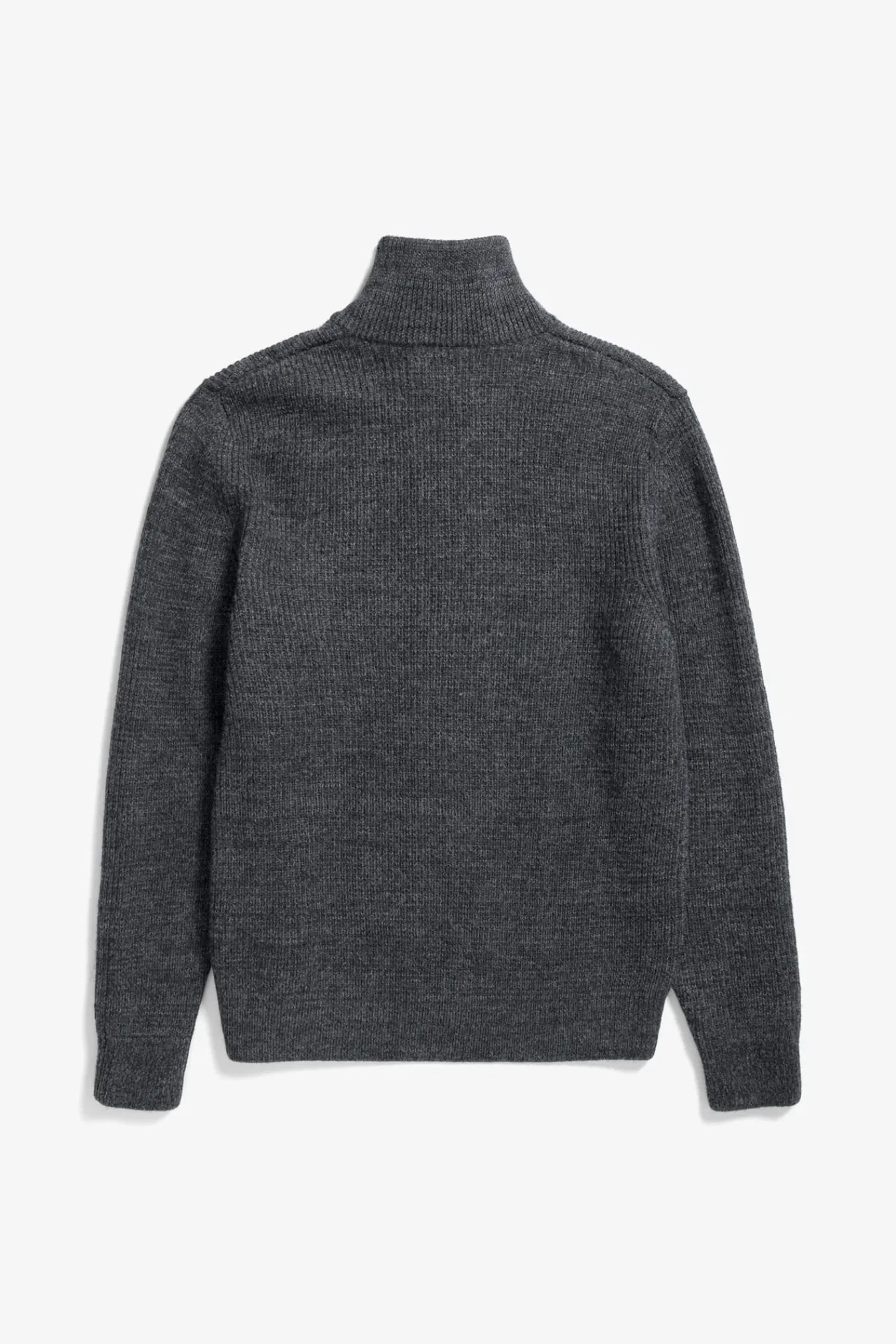 KNITWEAR^Norse Projects Hagen Wool Cotton Rib Full Zip Jacket Dark Grey Melange