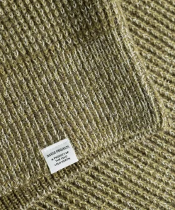 KNITWEAR^Norse Projects Hagen Wool Cotton Rib Full Zip Jacket Sitka Green