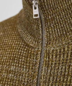 KNITWEAR^Norse Projects Hagen Wool Cotton Rib Full Zip Jacket Sitka Green