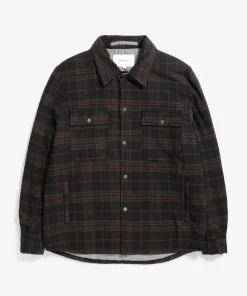 OVERSHIRTS^Norse Projects Hjalmer Insulated Wool Check Overshirt Espresso