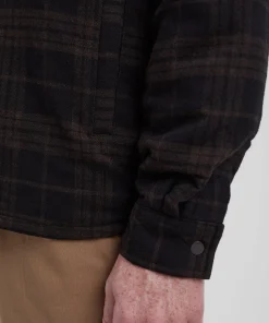 OVERSHIRTS^Norse Projects Hjalmer Insulated Wool Check Overshirt Espresso