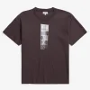 T-SHIRTS^Norse Projects Holger Organic Interlock Tower Print T-Shirt Wine Red