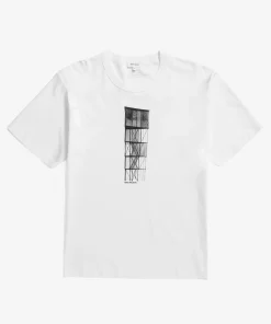 T-SHIRTS^Norse Projects Holger Organic Interlock Tower Print T-Shirt White