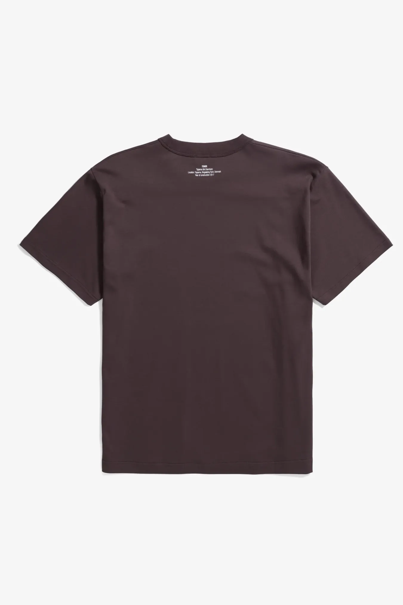 T-SHIRTS^Norse Projects Holger Organic Interlock Tower Print T-Shirt Wine Red
