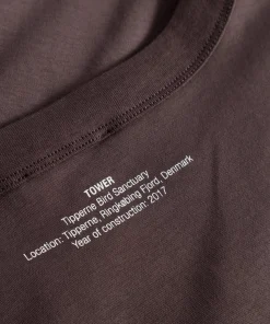 T-SHIRTS^Norse Projects Holger Organic Interlock Tower Print T-Shirt Wine Red