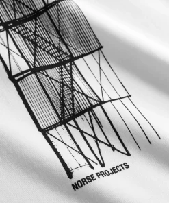 T-SHIRTS^Norse Projects Holger Organic Interlock Tower Print T-Shirt White