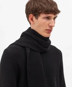 ACCESSORIES^Norse Projects Jannik Merino Rib Scarf Black